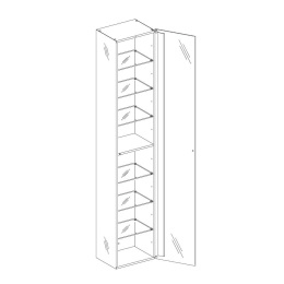 Зеркальный шкаф Keuco Royal 30 05611171000, алюминий