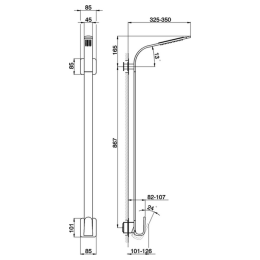 Душевая система Cisal Kawa KA00400039, черный
