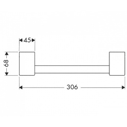 Полотенцедержатель Axor SteeL 41230800, 30 см sntx