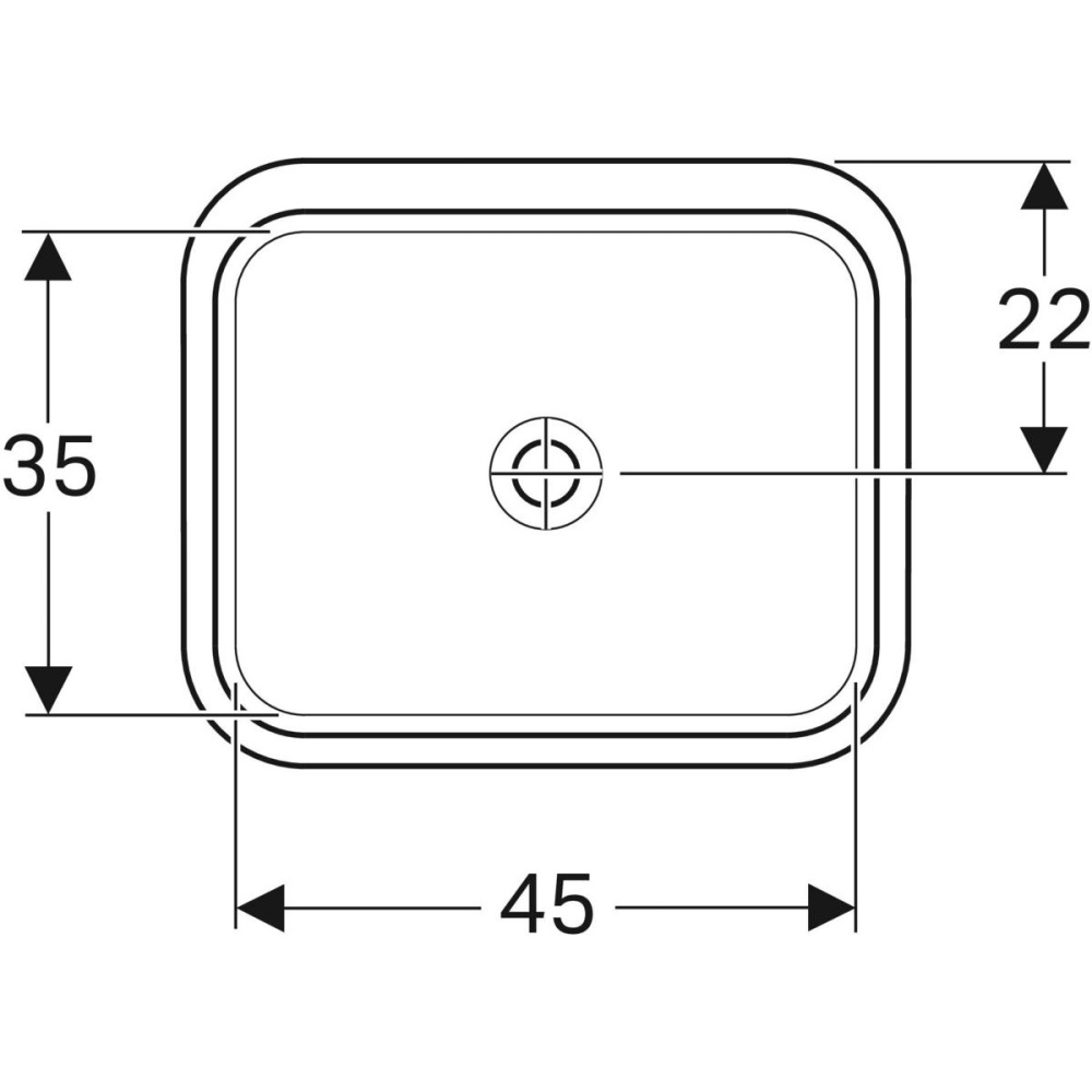 Geberit Variform 500.762.01.2 Раковина, встраиваемая снизу