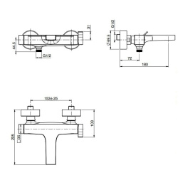 Смеситель для ванны F3964/1CR FIMA Carlo Frattini Zeta