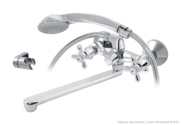 Фото Смеситель для ванны/раковины Ретро, плоский излив 330 мм Варион 701422