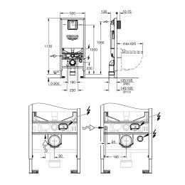 Grohe Rapid SLX 39596000 Инсталляция для унитаза подвесного, стандартная