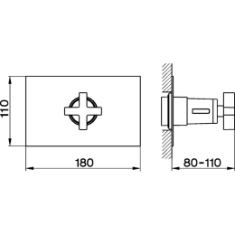 Термостат для душа Cisal Barcelona BA00180021, хром