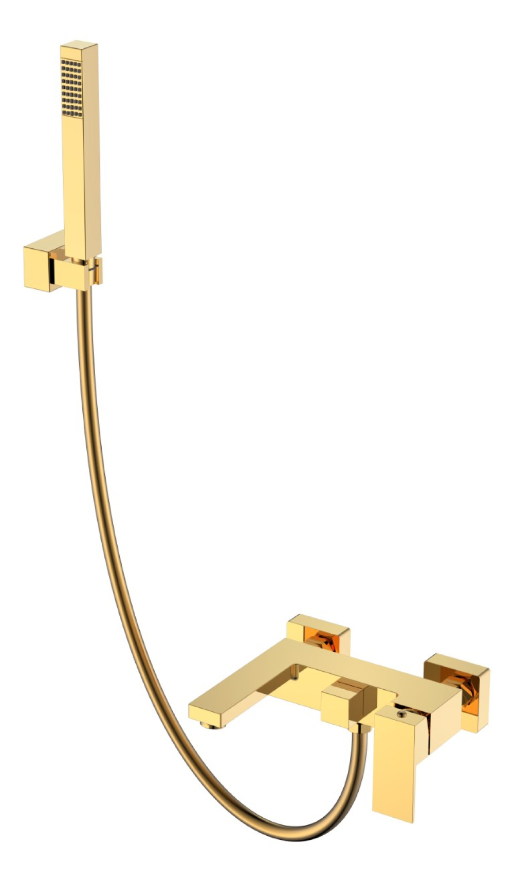 Фото Cмеситель для умывальника Boheme Qubic (473-G) золото