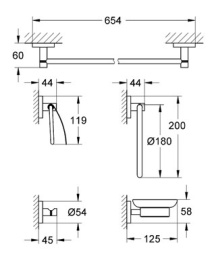 Grohe Essentials 40344001 Комплект аксессуаров
