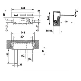 Смеситель для раковины Gessi Rettangolo (20486#031) хром