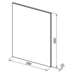 Зеркало Aquanet Lino (00253905) Белый