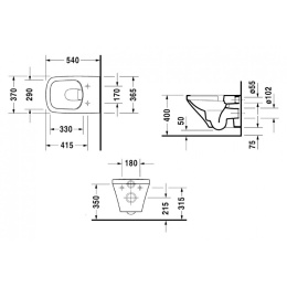 Подвесной унитаз Duravit Durastyle 2538090000, белый