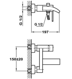 Фото Teka Aura 501010200 Смеситель для ванны