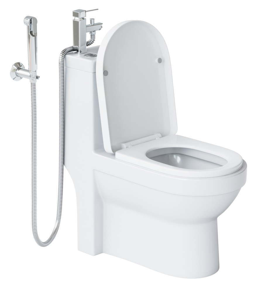 Напольный унитаз Laguraty 8074 крышка микролифт, с функцией биде и смесителем P1409