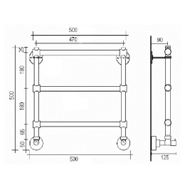 Фото Водяной полотенцесушитель Margaroli Sole 440, MA0440NN0301CR