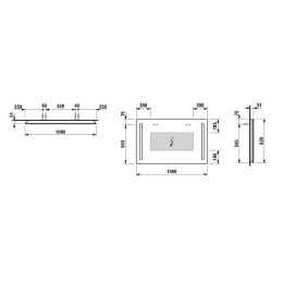 Зеркало Laufen Pro New 4472529961441, 1000х620 мм