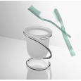 Colombo Design LUNA B0141 Стакан для зубных щеток - настольный (хром - стекло)