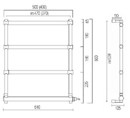 Фото Полотенцесушитель электрический Margaroli Sole 542 5424704OCO, старая медь
