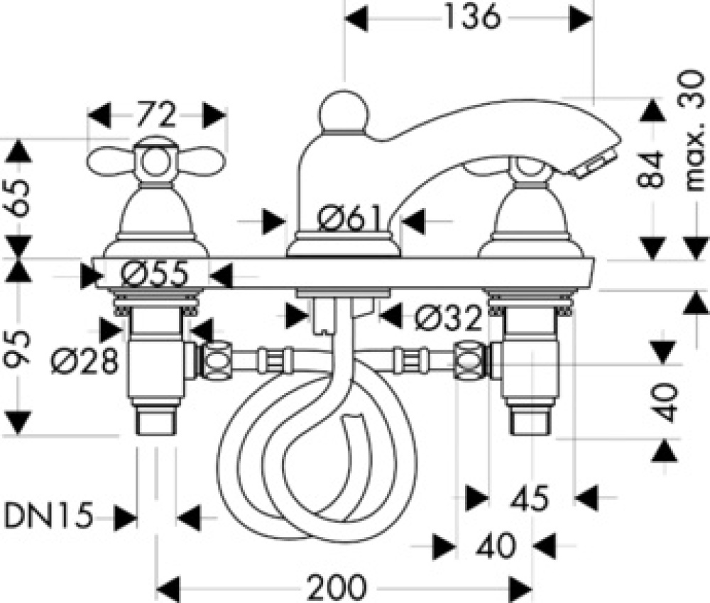 Фото Axor Carlton 17133000 Смеситель для раковины (хром)
