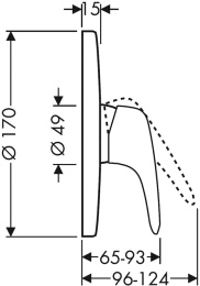 Смеситель для душа Hansgrohe Metropol (14675000) хром