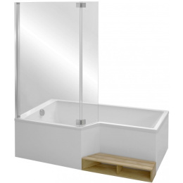 Акриловая ванна 150x80 Jacob Delafon (E6D119L-00), прямоугольная-асимметричная