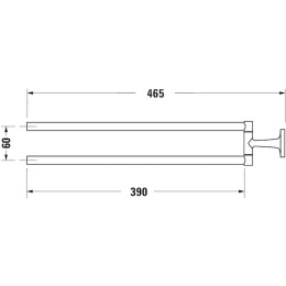 Полотенцедержатель Duravit Starck T 0099411000, хром