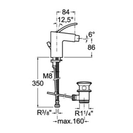 Фото Смеситель для биде Roca Moai (5A6046C00) хром