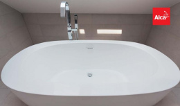 Слив-перелив AlcaPlast A516CKM Click/Clack с плоским переливом, хром