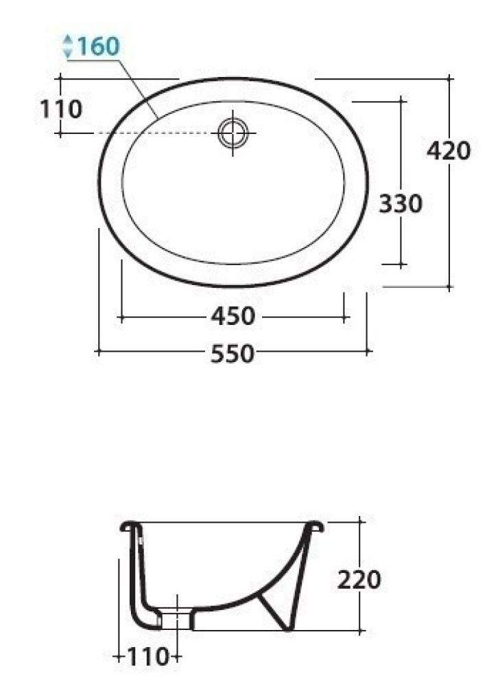 Фото Раковина встраиваемая Globo Gradoli (VA019.BI) белый