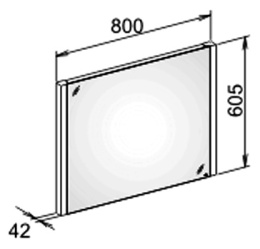 Фото Зеркало Keuco Royal Reflex 14296002500, белый