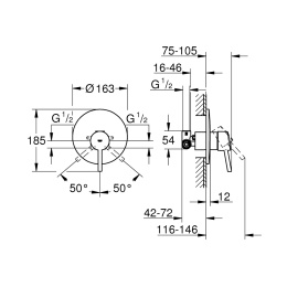 Смеситель для душа Grohe Concetto New (32213001) встраиваемый