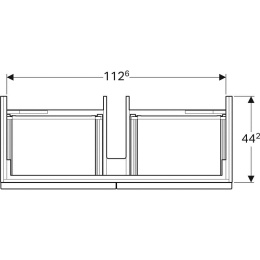 Geberit iCon 840120000 Тумба для раковины, с ящиками выдвижными