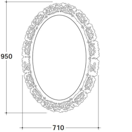 Фото Зеркало Globo Paestum (PASR38) темное дерево