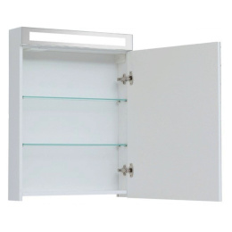 Зеркальный шкаф Dreja Max 77.9005W, LED-подсветка, 60x80 см, белый глянец
