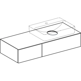 Тумба под раковину Geberit VariForm 501.174.00.1, 120 см, с сифоном, цвет пекан