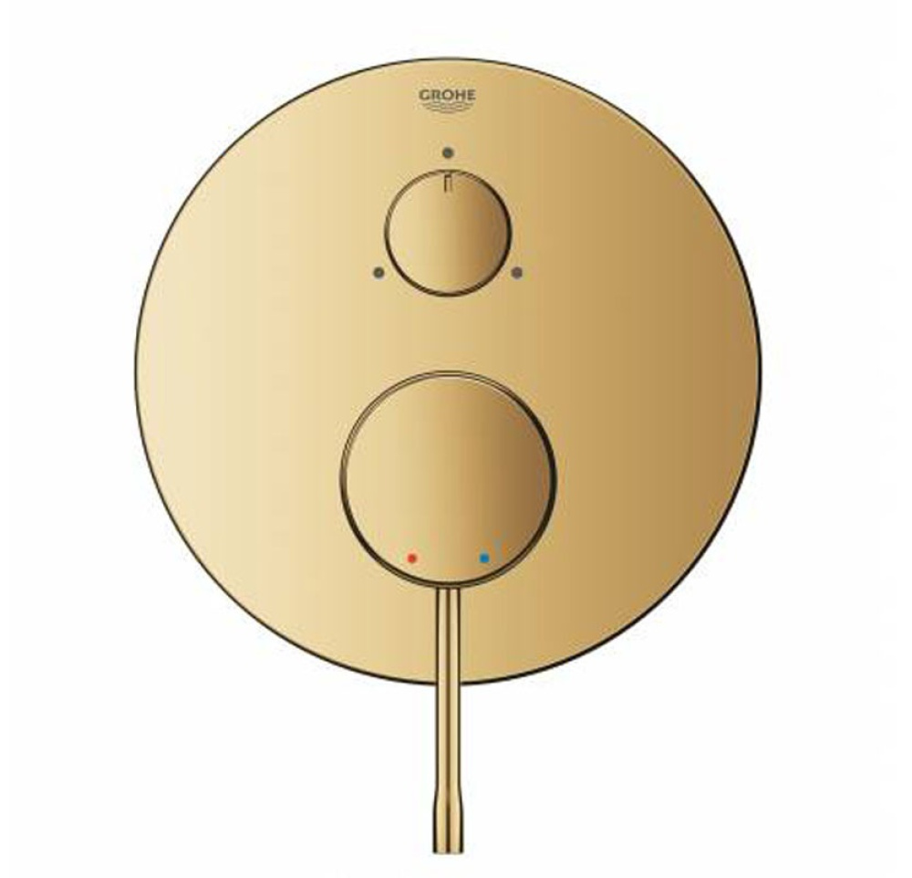 Фото Смеситель для ванны встраиваемый без излива, цвет: золото