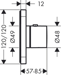 Термостат Hansgrohe Axor Citterio E 36702000 (хром)