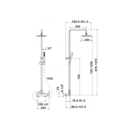 Душевая система Cisal Roadster RR00402021, хром