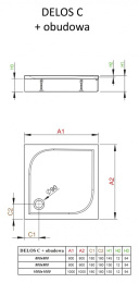 Акриловый поддон для душа Radaway Delos C 100x100x16 белый 4C11170-03