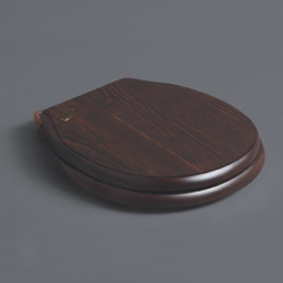 Фото Сиденье для напольного унитаза SIMAS Londra LO005noce/br цвет дерево, петли бронза