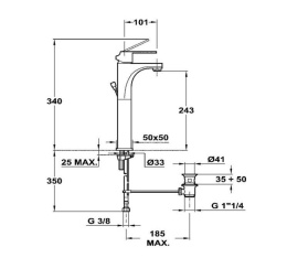 Teka Cuadro 3832202 Смеситель для раковины