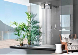 Фото Верхний душ Gessi Segni Quadro (33015#238) сталь полированная