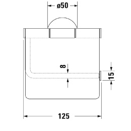 Держатель туалетной бумаги Duravit Starck T (0099404600) черный