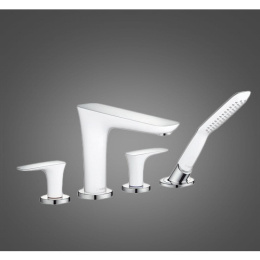 Смеситель на борт ванны Hansgrohe PuraVida (15446400) хром, белый