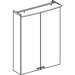 Geberit Option 500.257.00.1 Шкафчик зеркальный, 2 дверцы распашные