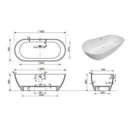 Фото Эстет Ванна "Miami silk" 1805х785