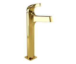 Фото Смеситель WasserKRAFT Sauer 7103H для раковины, с PVD покрытием "глянцевое золото"