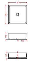 Фото Раковина накладная 38 см ArtCeram Scalino (SCL001 22 00) бежевый