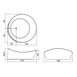 Фото Antonio Lupi Dune DUNE1 Ванна отдельностоящая 172х168х64.5см, цвет: белый