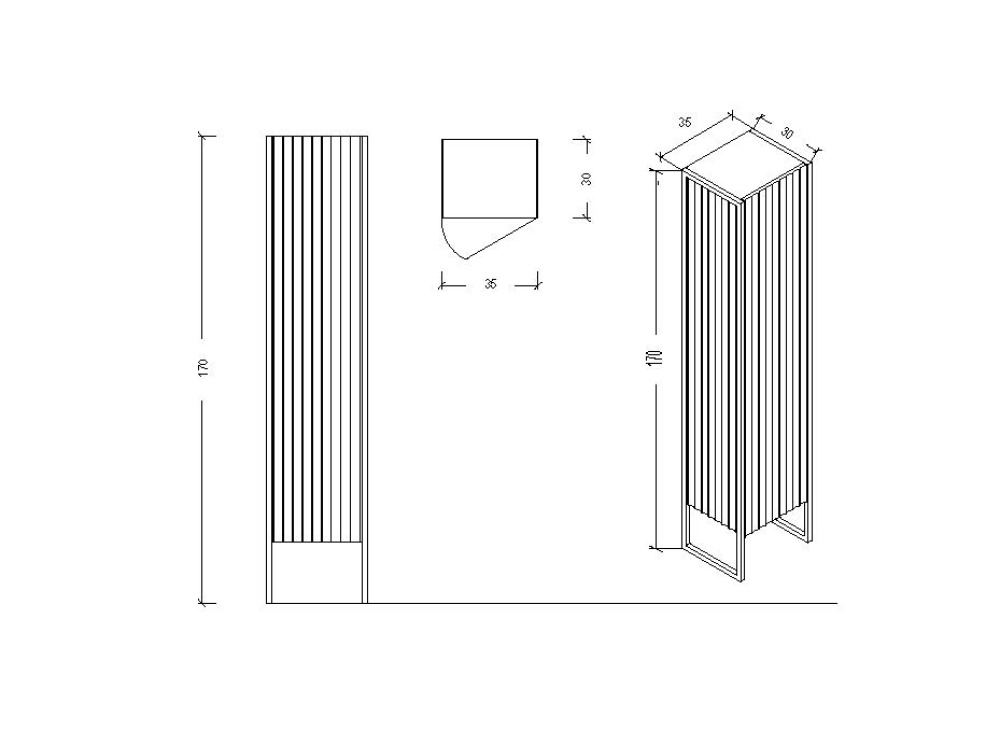 Фото Armadi Art Monaco 868-RCR-R Пенал MONACO бордо глянец + хром R