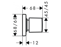 Фото Панель запорного вентиля Hansgrohe PuraVida (15978000) хром