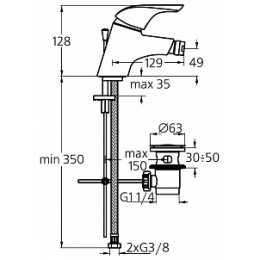 Смеситель Ideal Standard Ceraplan New B3693AA для биде