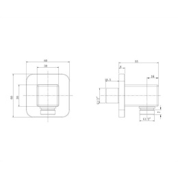 Omnires 8815BCR Угловой соединительный элемент (хром)